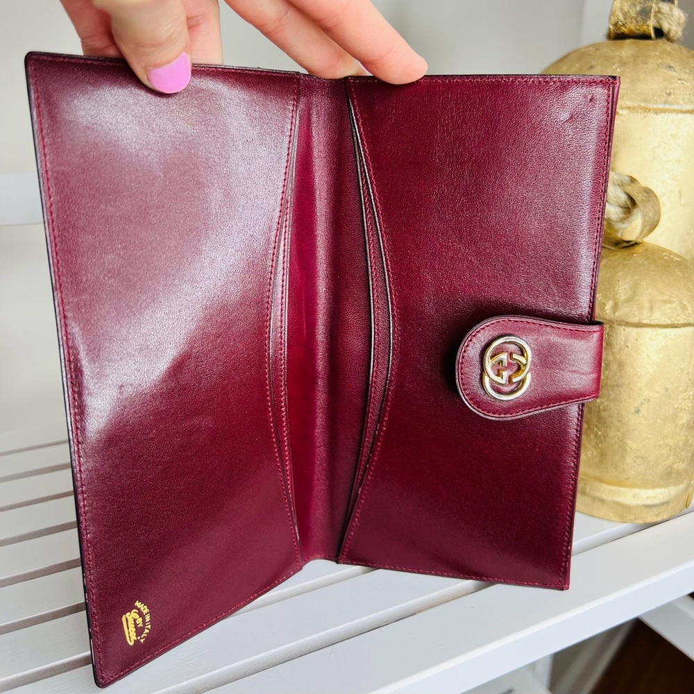 100% authentic Gucci, leather maroon wallet - Picture 5 of 11
